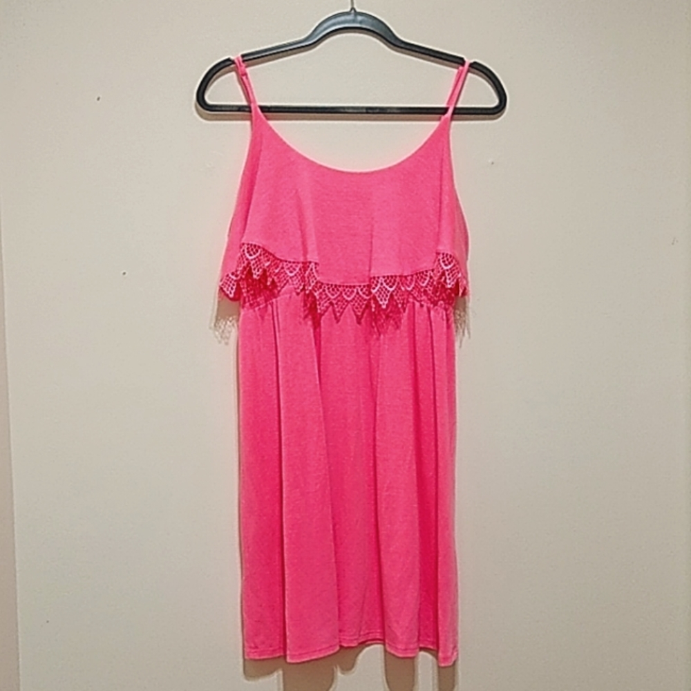 Xhilaration Women's Pink Spaghetti Strap Dress